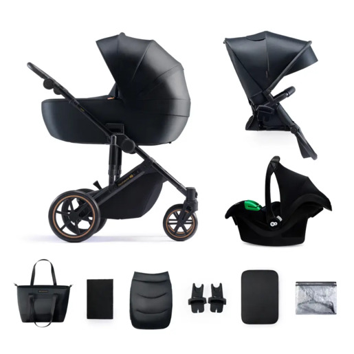 Kinderkraft dječja kolica PRIME 2 MINK PRO 3u1, Venezian Black