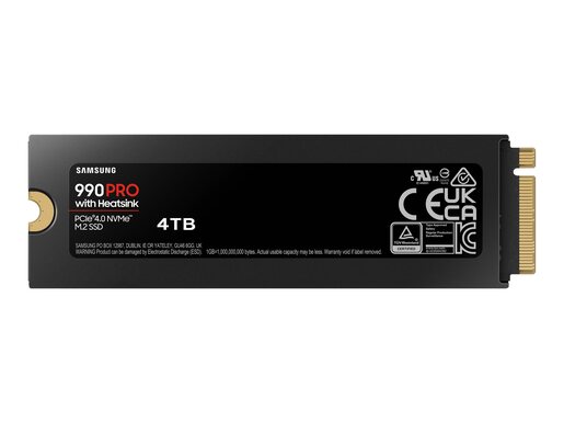 SSD 4TB Samsung 990 PRO with Heatsink M.2 NVMe (MZ-V9P4T0CW)