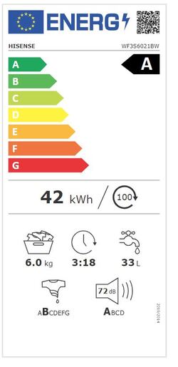 Hisense perilica rublja WF3S6021BW