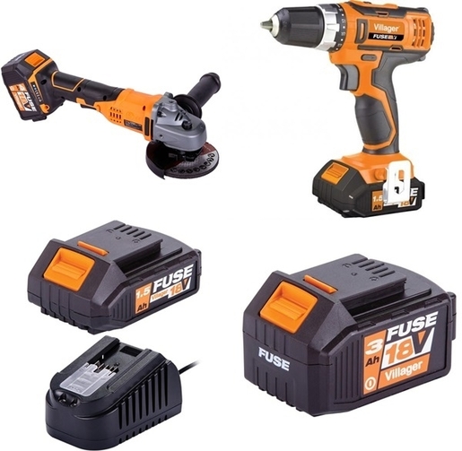 VILLAGER FUSE akumulatorski set (bušilica VLN 3220 + kutna brusilica VLN 4320) 060108