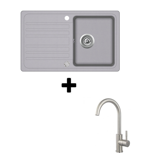 SHR sudoper Tera 20 Siva + slavina Kalia krom mat