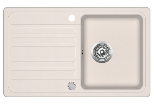 SHR sudoper Tera 20 Bež + slavina Kalia krom mat