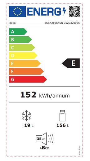 Beko hladnjak BSSA210K4SN