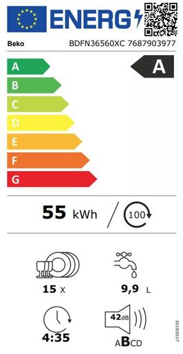 Beko perilica posuđa BDFN36560XC