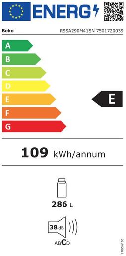 Beko hladnjak RSSA290M41SN