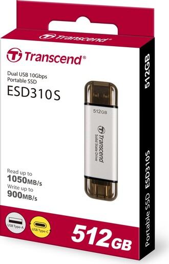 Vanjski SSD Transcend ESD310S Dual 512GB, USB 3.2/USB-C