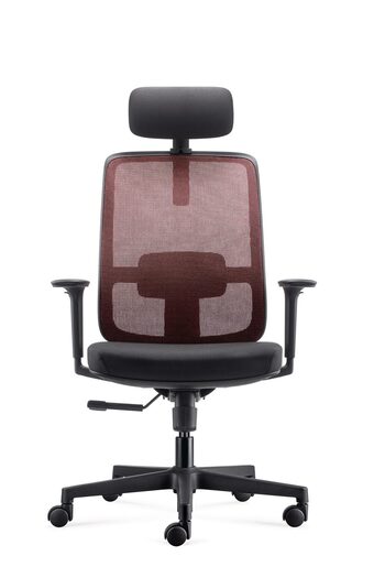 Ergovision Ergo Basic 03, uredska stolica, crno/crvena