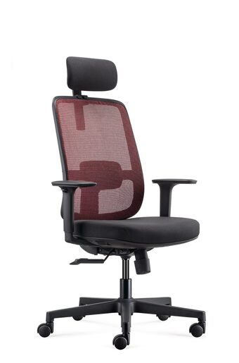 Ergovision Ergo Basic 03, uredska stolica, crno/crvena