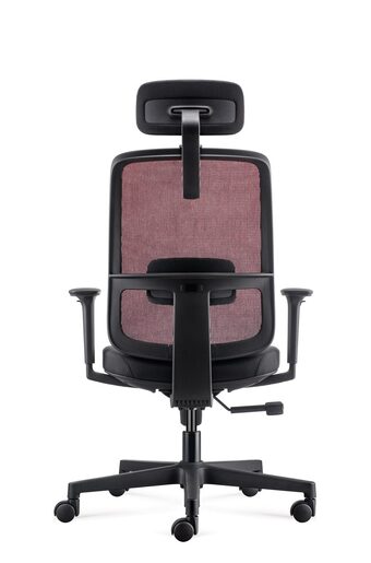 Ergovision Ergo Basic 03, uredska stolica, crno/crvena