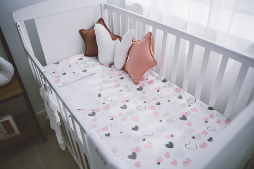 Bubaba by FreeOn posteljina, 2-djelna, roza s uzorkom srca