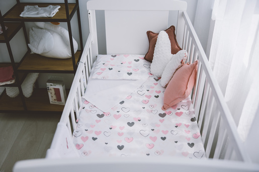 Bubaba by FreeOn posteljina, 2-djelna, roza s uzorkom srca