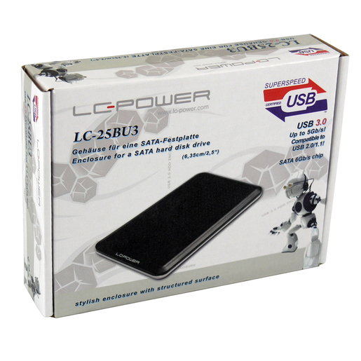 LC-Power kućište za SSD/HDD 2,5", SATA III, USB 3.0 (LC-25BU3)