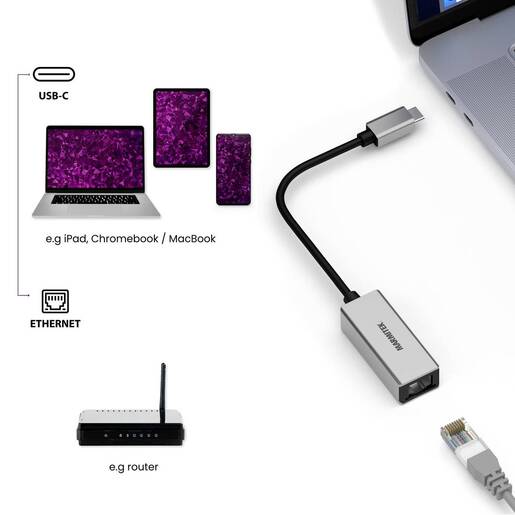 MARMITEK USB Type-C na Ethernet adapter