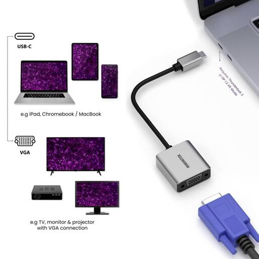 MARMITEK USB Type-C na VGA adapter