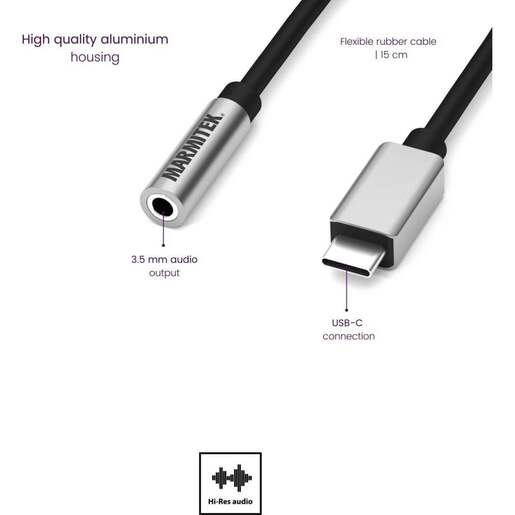 MARMITEK adapter USB tip, C na audio 3,5 mm, jack ženski
