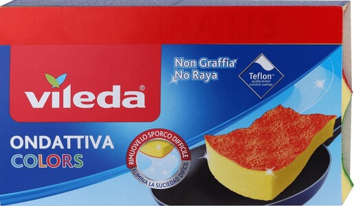Vileda abrazivna spužva za posuđe Puractive Colors 4/1
