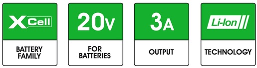 ADK brzi jednostruki punjač SF8M248 20 V, 3 A za ADK Xcell baterije