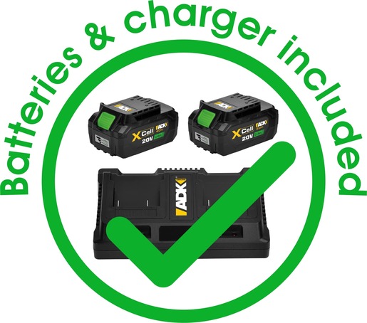 ADK akumulatorski puhač/usisavač za lišće SF8A512 40 V, baterija 2x4 Ah, brzi punjač dvostruki