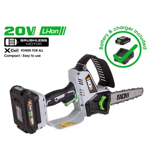 ADK akumulatorska pila za grane SF8J133-1 20 V, baterija 2 Ah, brzi punjač