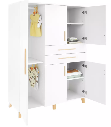 Drveni dječji ormar CLASSIC 3V