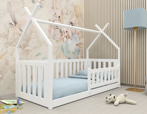 Drveni dječji krevet Bodzio 160x80 cm, bijeli