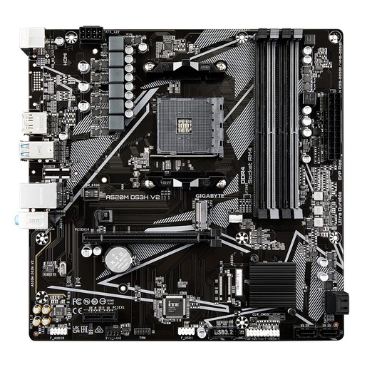 Matična ploča Gigabyte A520M DS3H V2, AMD A520, AM4, mATX