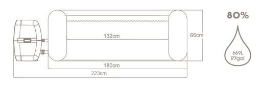 Bestway hidromasažni bazen Lay-Z-Spa Bali Airjet 180x66 cm