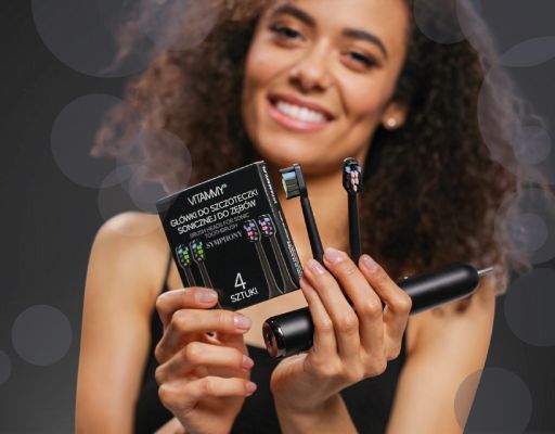 Vitammy zamjenske glave za električnu četkicu Symphony (crna), 4 kom