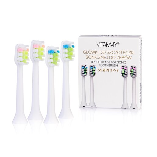 Vitammy zamjenske glave za električnu četkicu Symphony (bijela), 4 kom