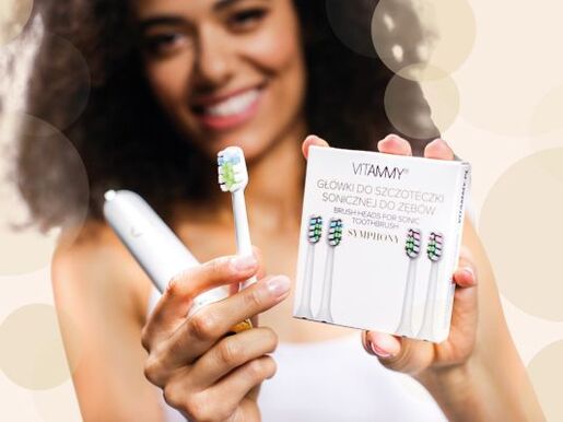 Vitammy zamjenske glave za električnu četkicu Symphony (bijela), 4 kom