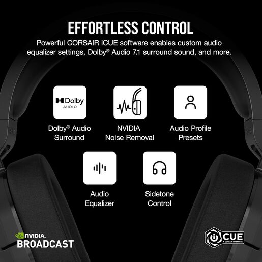 Corsair HS55, bežične gaming slušalice, crne (CA-9011280-EU)