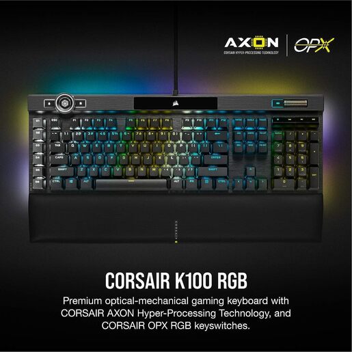 Corsair K100 RGB, gaming tipkovnica, mehanička (CH-912A01A-NA)