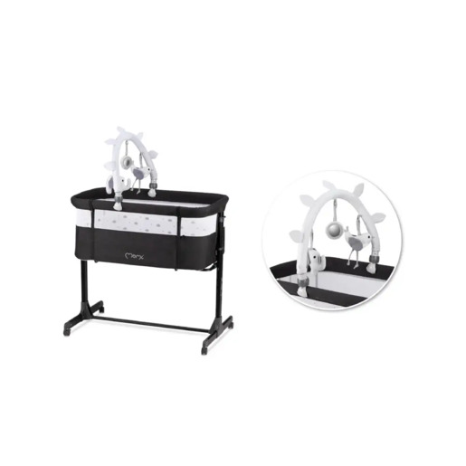 MoMi REVO 2u1 krevetić, tamno sivi