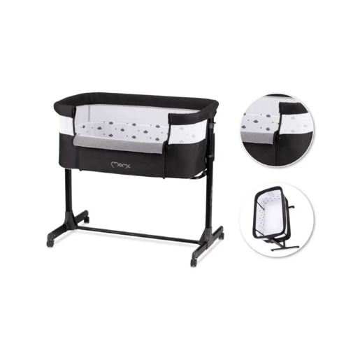 MoMi REVO 2u1 krevetić, tamno sivi