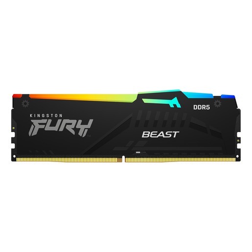 Memorija Kingston 16GB DDR5 5600MHz, FURY Beast RGB, U-DIMM (KF556C36BBEA-16)