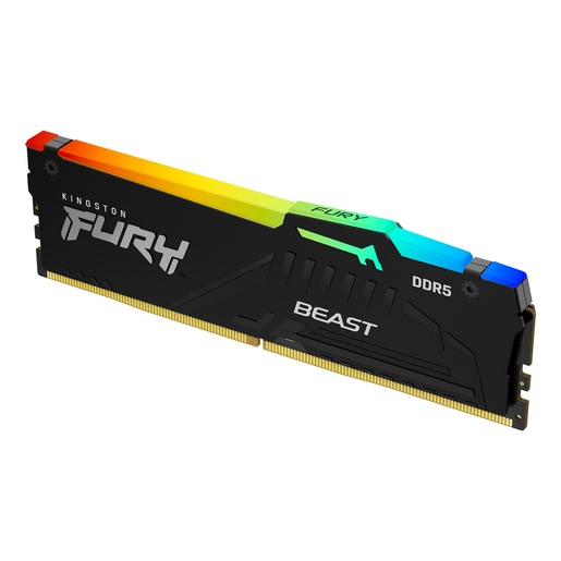 Memorija Kingston 16GB DDR5 5600MHz, FURY Beast RGB, U-DIMM (KF556C36BBEA-16)