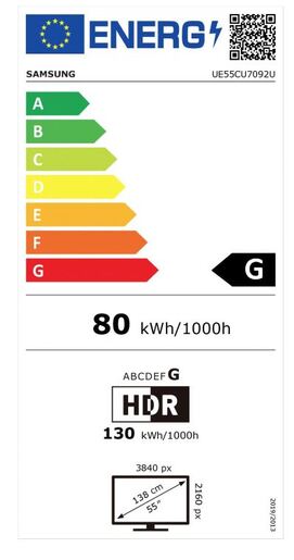 SAMSUNG LED TV UE55CU7092UXXH, 4K Ultra HD, Smart TV, Crystal 4K procesor, PurColor tehnologija
