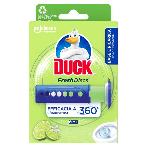 Duck Fresh Discs gel za čišćenje i osvježavanje WC školjke Lime, 36 ml