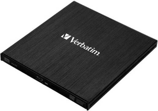 Eksterni optički uređaj Verbatim Blu-Ray Slimline Ultra HD 4K, BD-R/BD-R DL, Crni, USB3.2/USB-C (V043888)