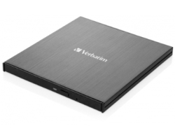 Eksterni optički uređaj Verbatim CD/DVD Slimline, DVD±RW , Crni, USB3.2/USB-C (V043886)