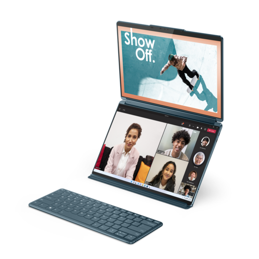 Lenovo Yoga Book 9 13IRU8, 82YQ003PRM, 2x13,3 2,8K OLED Touchscreen 400nits, Intel Core i7 1355U, 16GB RAM, 1TB PCIe NVMe SSD, Intel Iris Xe Graphics, Windows 11 Home, laptop