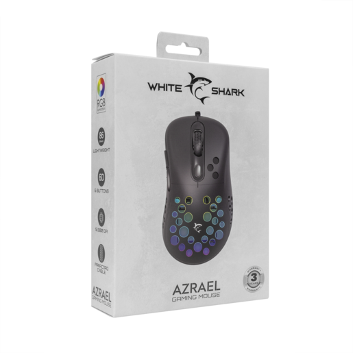 White Shark miš GM-5013 AZRAEL, 12.800 DPI, crni