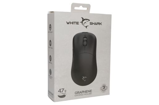 White Shark miš GM-5014 GRAPHENE, 12.400 DPI, crni