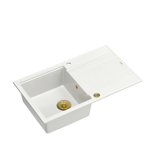 Quadron sudoper EVAN 111 + nano PVD snježno bijela/zlato s daljinskim upravljanjem