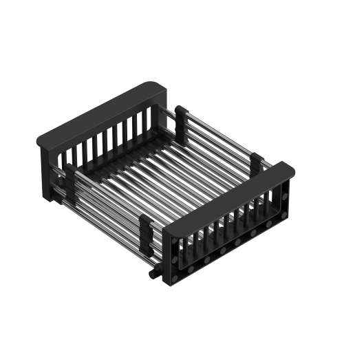 Quadron ocjedna košara BASKET, čelik s crnim ručkama,  305-440x225x92 mm
