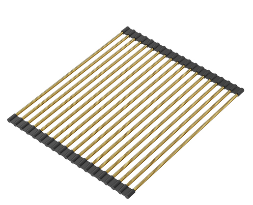 Quadron ROLLMAT rolo ocjedna mreža, PVD zlatna/crna, 430x320 mm