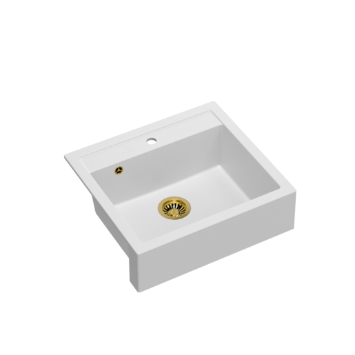 Quadron sudoper BILL 110 + nano PVD snježno bijela/zlato