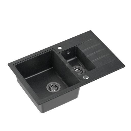 Quadron sudoper PETER 156, crna s uzorkom/čelik