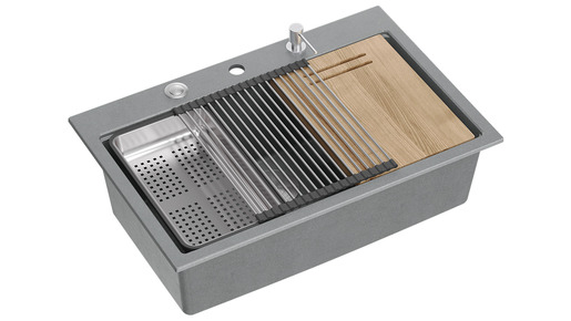 Quadron sudoper MARC WORKSTATION, srebrno siva/čelik s daljinskim upravljanjem