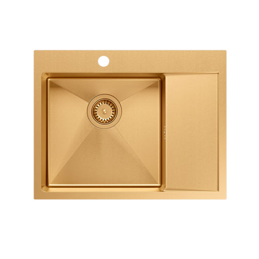 Quadron sudoper RUSSEL 116 + nano PVD bakar, bazen lijevo